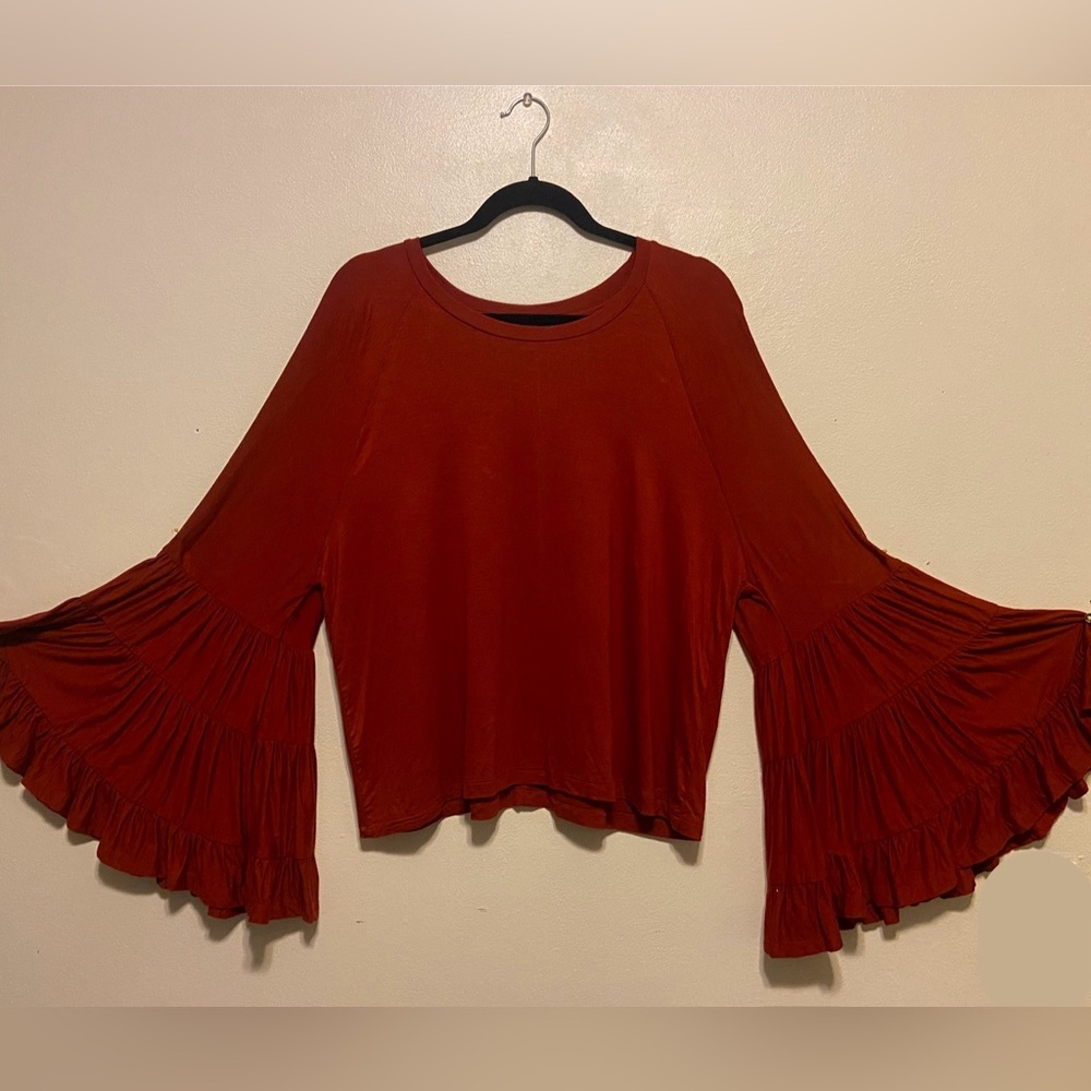 Boho Long Sleeve Top with Bell Sleeves